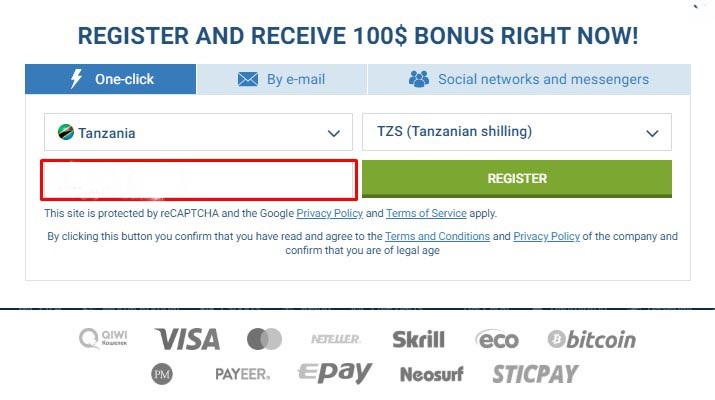 1xBet Registration